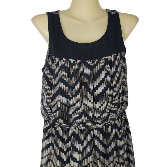 ENFOCUS Sleeveless Dress Women's Size 8 Petite Chevron Pattern - Picture 3 of 6